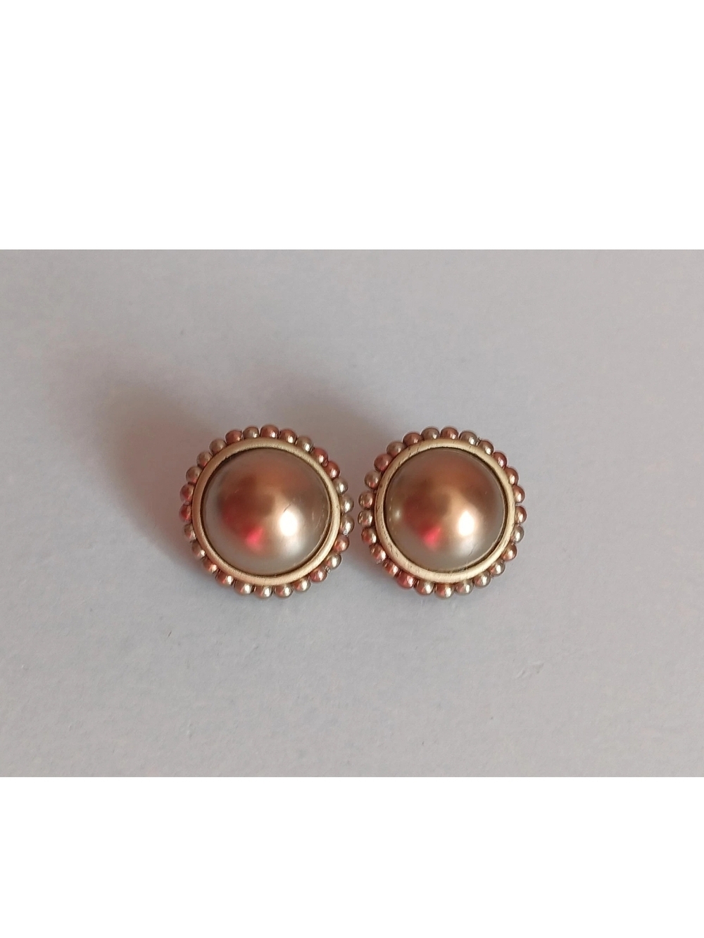 Vintage Carolee Large Stud Clip On Earrings